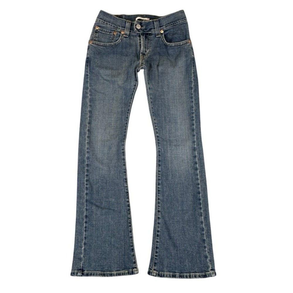 Levis 542 Low Flare Jeans Womens 4M Medium Wash Stretch Denim Blue 29x31